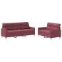Juego de sofás con cojines 2 piezas tela rojo tinto de , Sofás - Ref: Foro24-3201606, Precio: 460,71 €, Descuento: %