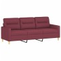 Juego de sofás con cojines 2 piezas tela rojo tinto de , Sofás - Ref: Foro24-3201606, Precio: 468,10 €, Descuento: %