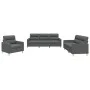 Juego de sofás con cojines 3 piezas tela gris oscuro de , Sofás - Ref: Foro24-3201537, Precio: 608,93 €, Descuento: %