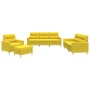 Juego de sofás con cojines 4 piezas tela amarillo claro de , Sofás - Ref: Foro24-3201549, Precio: 602,75 €, Descuento: %