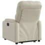 Sillón reclinable elevable cuero artificial color crema en Sillones | Comprar online en Foru.es
