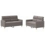 Juego de sofás con cojines 2 piezas tela gris taupe de , Sofás - Ref: Foro24-3201575, Precio: 400,80 €, Descuento: %