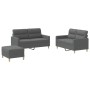 Juego de sofás con cojines 3 piezas tela gris oscuro de , Sofás - Ref: Foro24-3201577, Precio: 443,31 €, Descuento: %