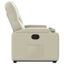 Sillón reclinable elevable cuero artificial color crema en Sillones | Comprar online en Foru.es