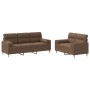 Juego de sofás con cojines 2 piezas tela marrón de , Sofás - Ref: Foro24-3201619, Precio: 490,93 €, Descuento: %