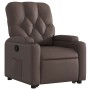 Sillón reclinable elevable cuero sintético marrón en Sillones | Comprar online en Foru.es