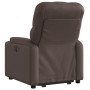 Sillón reclinable elevable cuero sintético marrón en Sillones | Comprar online en Foru.es
