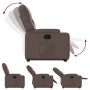Sillón reclinable elevable cuero sintético marrón en Sillones | Comprar online en Foru.es