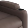 Sillón reclinable elevable cuero sintético marrón en Sillones | Comprar online en Foru.es