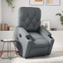 Sillón reclinable elevable cuero artificial gris en Sillones | Comprar online en Foru.es