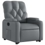 Sillón reclinable elevable cuero artificial gris en Sillones | Comprar online en Foru.es
