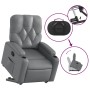 Sillón reclinable elevable cuero artificial gris en Sillones | Comprar online en Foru.es