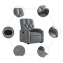 Sillón reclinable elevable cuero artificial gris en Sillones | Comprar online en Foru.es