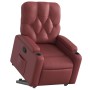 Sillón reclinable elevable cuero artificial rojo tinto en Sillones | Comprar online en Foru.es