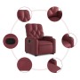 Sillón reclinable elevable cuero artificial rojo tinto en Sillones | Comprar online en Foru.es