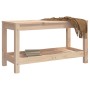 Banco de jardín madera maciza de pino 82,5x35x45 cm de , Bancos de jardín - Ref: Foro24-832377, Precio: 59,97 €, Descuento: %