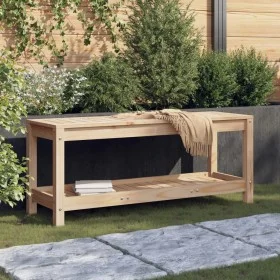 Banco de jardín de madera maciza de pino 108x35x45 cm de , Bancos de jardín - Ref: Foro24-832382, Precio: 85,51 €, Descuento: %