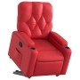 Sillón reclinable elevable cuero artificial rojo en Sillones | Comprar online en Foru.es