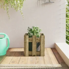 Jardinera diseño de valla madera de pino impregnada 30x30x30 cm de , Maceteros y jardineras - Ref: Foro24-832446, Precio: 19,...