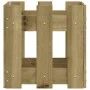 Planter box made of impregnated pine wood fence design 30x30x30 cm by , Pots and planters - Ref: Foro24-832446, Price: 19,36 ...