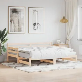Sofá cama nido madera maciza de pino 80x200 cm de , Camas y somieres - Ref: Foro24-836150, Precio: 185,40 €, Descuento: %
