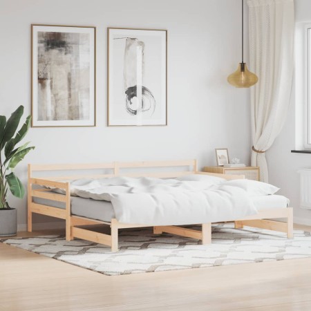 Sofá cama nido madera maciza de pino 80x200 cm de , Camas y somieres - Ref: Foro24-836150, Precio: 188,40 €, Descuento: %