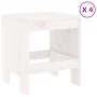 Juego de comedor de jardín 5 piezas madera maciza pino blanco de , Conjuntos de jardín - Ref: Foro24-3157716, Precio: 280,36 ...