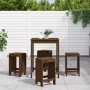 Mesa y taburetes altos de jardín 5 pzas madera pino marrón miel de , Conjuntos de jardín - Ref: Foro24-3157742, Precio: 315,7...