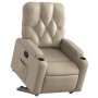 Sillón reclinable elevable cuero artificial color capuchino en Sillones | Comprar online en Foru.es