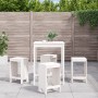 Set de mesa y taburetes altos jardín 5 pzas madera pino blanco de , Conjuntos de jardín - Ref: Foro24-3157740, Precio: 316,83...