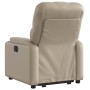 Sillón reclinable elevable cuero artificial color capuchino en Sillones | Comprar online en Foru.es