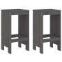 Set de mesa y taburetes altos jardín 3 piezas madera pino gris de , Conjuntos de jardín - Ref: Foro24-3157735, Precio: 211,69...