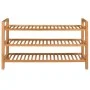 Zapatero con 3 estantes madera maciza de roble 100x27x60 cm de vidaXL, Zapateros y organizadores de calzado - Ref: Foro24-244...