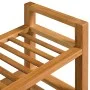 Zapatero con 3 estantes madera maciza de roble 100x27x60 cm de vidaXL, Zapateros y organizadores de calzado - Ref: Foro24-244...