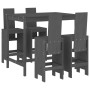 Set de mesa y taburetes altos jardín 5 piezas madera pino gris de , Conjuntos de jardín - Ref: Foro24-3157777, Precio: 402,60...