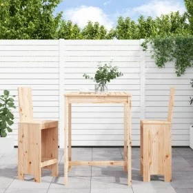 Set de mesa y taburetes altos 3 piezas madera maciza de pino de , Conjuntos de jardín - Ref: Foro24-3157763, Precio: 202,42 €...