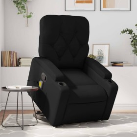 Sillón reclinable de masaje de pie cuero artificial negro en Sillones | Comprar online en Foru.es