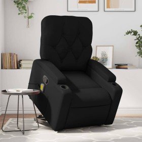 Sillón reclinable de masaje de pie cuero artificial negro en Sillones | Comprar online en Foru.es