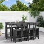 Mesa y taburetes altos jardín 9 pzas madera maciza de pino gris de , Conjuntos de jardín - Ref: Foro24-3157819, Precio: 707,2...