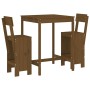 Mesa y taburetes altos de jardín 3 pzas madera pino marrón miel de , Conjuntos de jardín - Ref: Foro24-3157796, Precio: 230,8...