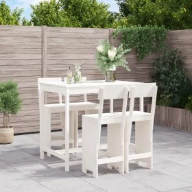 Set de mesa y taburetes altos jardín 5 pzas madera pino blanco de , Conjuntos de jardín - Ref: Foro24-3157806, Precio: 372,75...