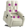 Sillón reclinable de masaje de pie cuero artificial color crema en Sillones | Comprar online en Foru.es