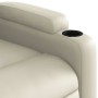 Sillón reclinable de masaje de pie cuero artificial color crema en Sillones | Comprar online en Foru.es