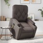 Sillón reclinable de masaje de pie de cuero sintético marrón en Sillones | Comprar online en Foru.es