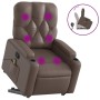 Sillón reclinable de masaje de pie de cuero sintético marrón en Sillones | Comprar online en Foru.es