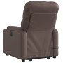 Sillón reclinable de masaje de pie de cuero sintético marrón en Sillones | Comprar online en Foru.es