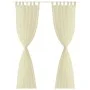 2 Cortinas color crema transparentes 140 x 245 cm de , Cortinas y visillos - Ref: Foro24-130202, Precio: 19,37 €, Descuento: %