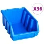 Kit de cajas de almacenaje 96 piezas con paneles de pared azul de , Armarios para herramientas - Ref: Foro24-146282, Precio: ...