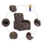 Sillón reclinable de masaje de pie de cuero sintético marrón en Sillones | Comprar online en Foru.es