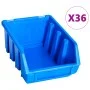 Kit de cajas de almacenaje 96 piezas con paneles de pared azul de , Armarios para herramientas - Ref: Foro24-146282, Precio: ...